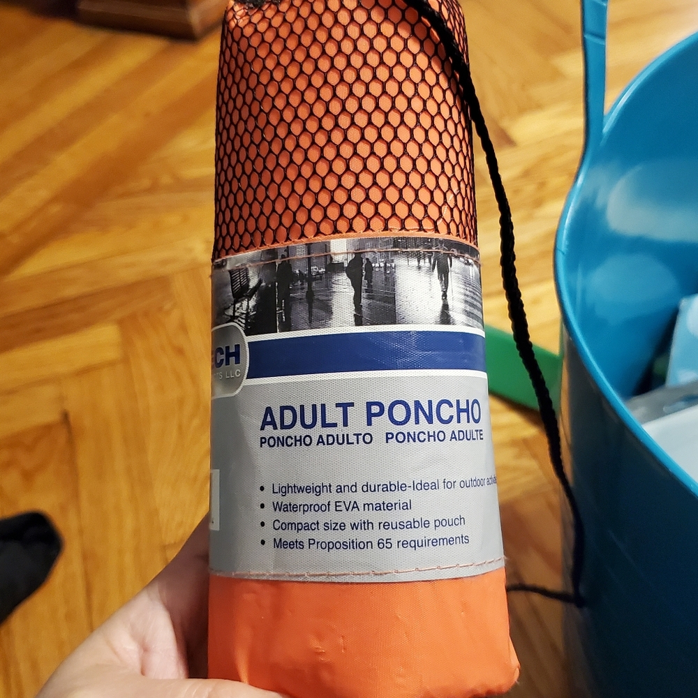 NWT Adult Orange Pancho